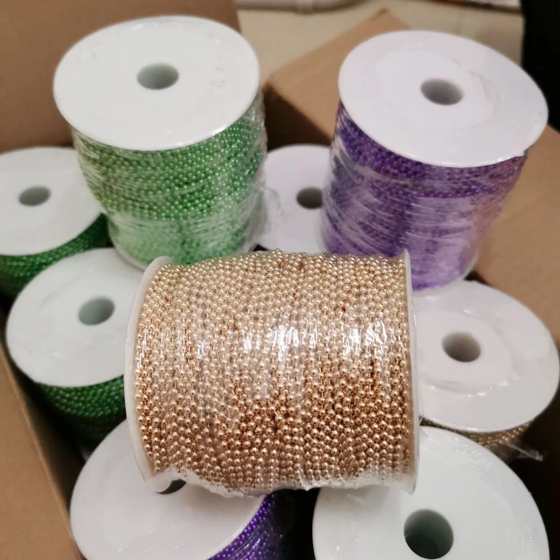 500m Color Ball Bead Chain Paint Ball Metal Key Diy Multi-color Optional