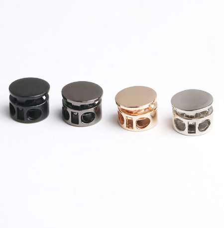 Black Silver Gunmetal Metal Buckle Elastic Adjustment Rope Buckle String Spring Buckle Cord Lock Stopper for Clothes