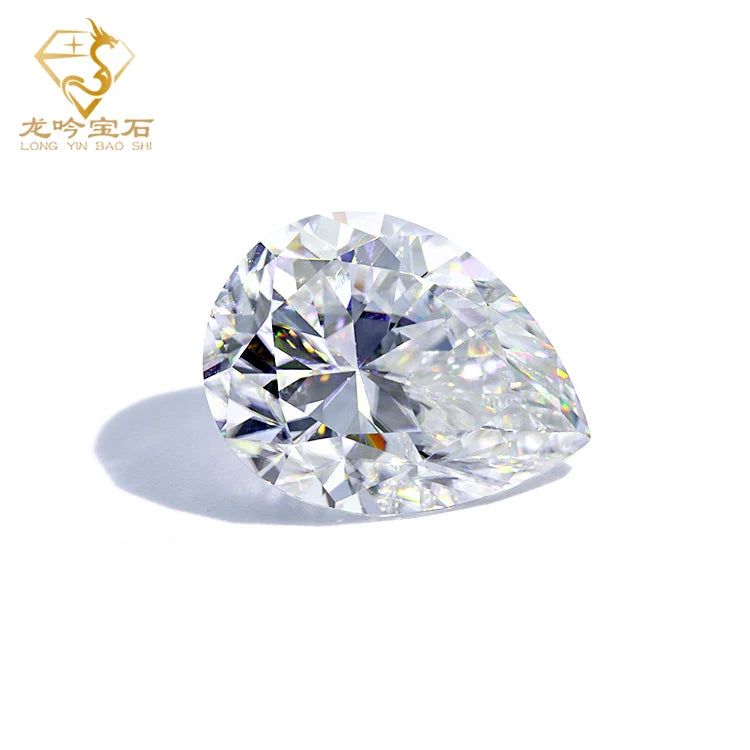 Wuzhou Factory Price Moissanite Pear Cut Lab Created Diamond Wholesale GRA VVS Moissanite