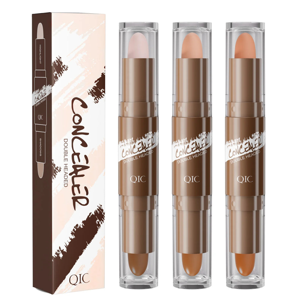 Double Head Face Makeup Waterproof Cream Bronzer Highlighters Contour Stick