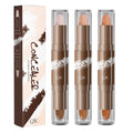Double Head Face Makeup Waterproof Cream Bronzer Highlighters Contour Stick