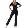 Women's Fashion Yogini Jumpsuit Wide Leg Tummy Control Bodysuit for Sports Workout Gym Fitness Sets