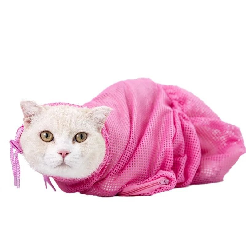 Multi-function Cat Bag Clipping Nails Feeding Medicine Cat Bathing Bag Adjustable Bath Product Dog Cat Pet Grooming Bag