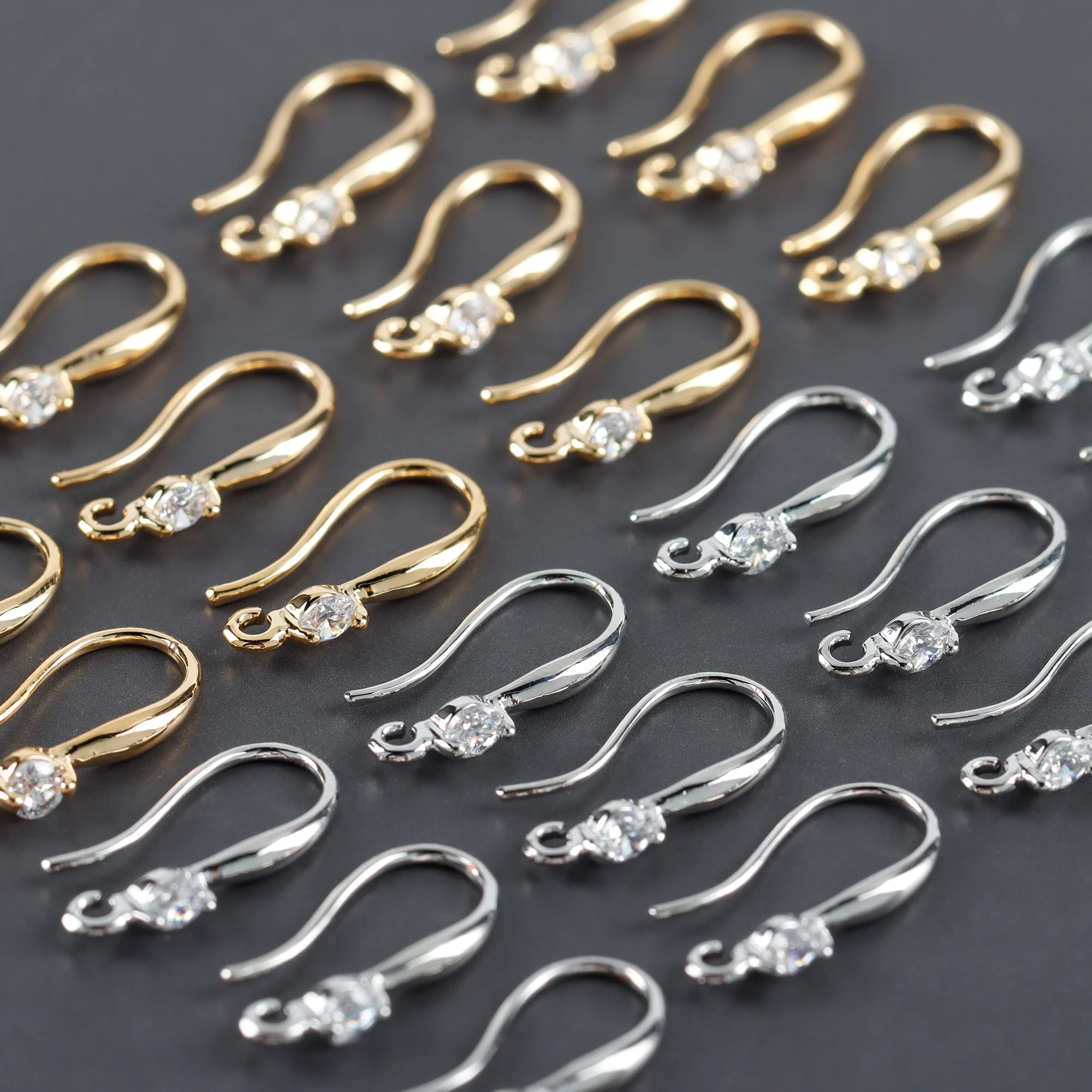 GUFEATHER M1071 20pcs/lot for Earring Making Jewelry Accessories Pass REACH Nickel Free 18k Gold Rhodium Plated Copper Clasp