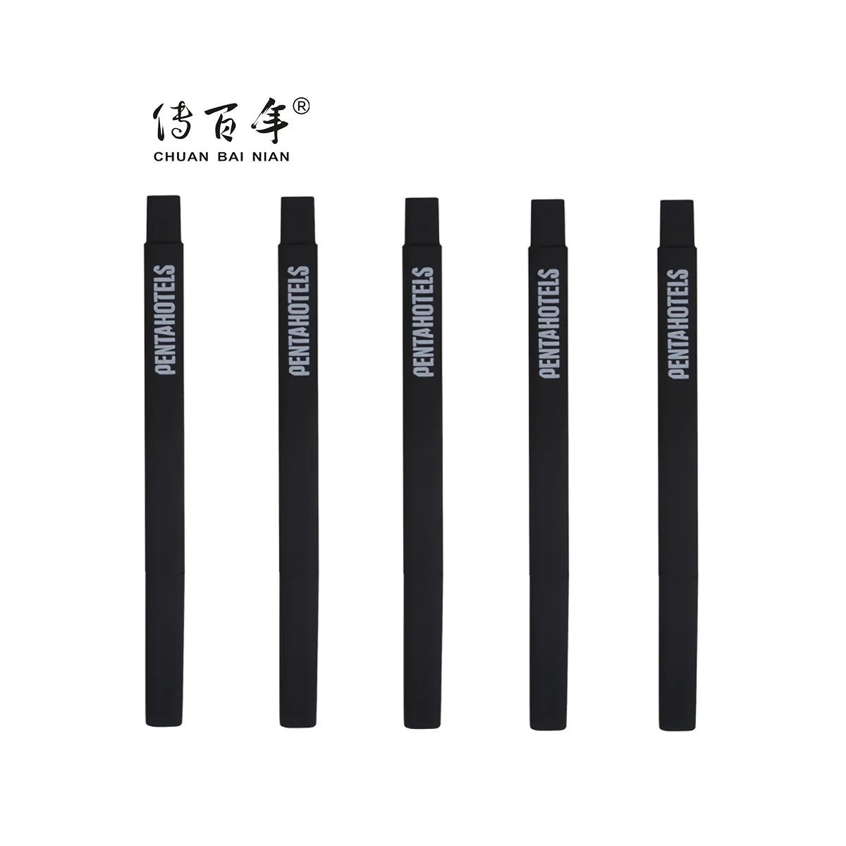 Cheap Square Plastic Logo Pen for Hotels Gift Item