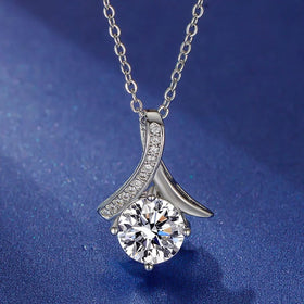 S925 Sterling Silver Gold Plated Herringbone Pendant Diamond Zircon Necklace Soulmate Design Versatile Classic Fine Jewelry