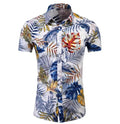 Custom Design Printed Men's Flower Shirt Hawaiian Casual Button Down Beach Wear Short Sleeve Shirts
