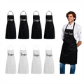 Restaurant Kitchen Cooking Apron with logo Custom Business Advertising Promotional Gift 100 Polyester Adjustable Kitchen Aprons