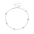 Bohemian Seed Glass Bead Flower Knitting Necklace for Women GMN012