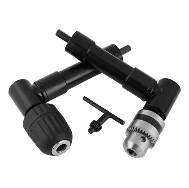 LHT107 90 Degree Head Right Angle Drill Attachment Chuck Key Handle Drill Adapter Chuck of Power Electric Drill Tool