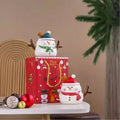 M Santa Claus Ceramic Coffee Cup with Lid Cartoon Gift Deer Antler Handle Water Cups Cute Creative High-value Mug Couple Gifts