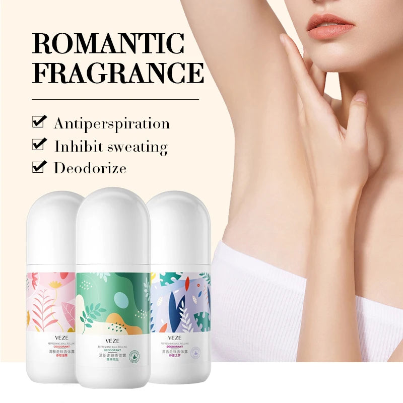 VEZE Dry Cool Roll-on Ball Deodorant Underarm Antiperspirant Body Lotion Women Fragrance Men Smooth Dry Perfumes