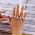 Custom Ring Diamond Cutting Chart 0.3ct to 5ct Comparison Chart Zirconia Gemstone Diamond Jewelry Tool for Jewellery Shop