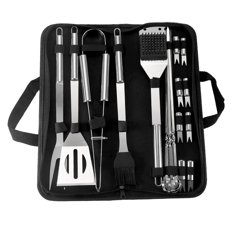 Stainless Steel BBQ Tool Set Wholesale for Bulk Silverware with Flexible MOQ for Luxury Boutique Hotel Restaurant