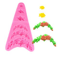 HY Rose Flower Garland Silicone Mold Chocolate Wedding DIY Fondant Baking Cake Decorating Tools Cake Border Mould