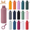 17oz/500ml 750ml 1000ml Rubber Painting Vacuum Insulated Sports Bottle Stainless Steel Matte Water Bottle With Portable Handle