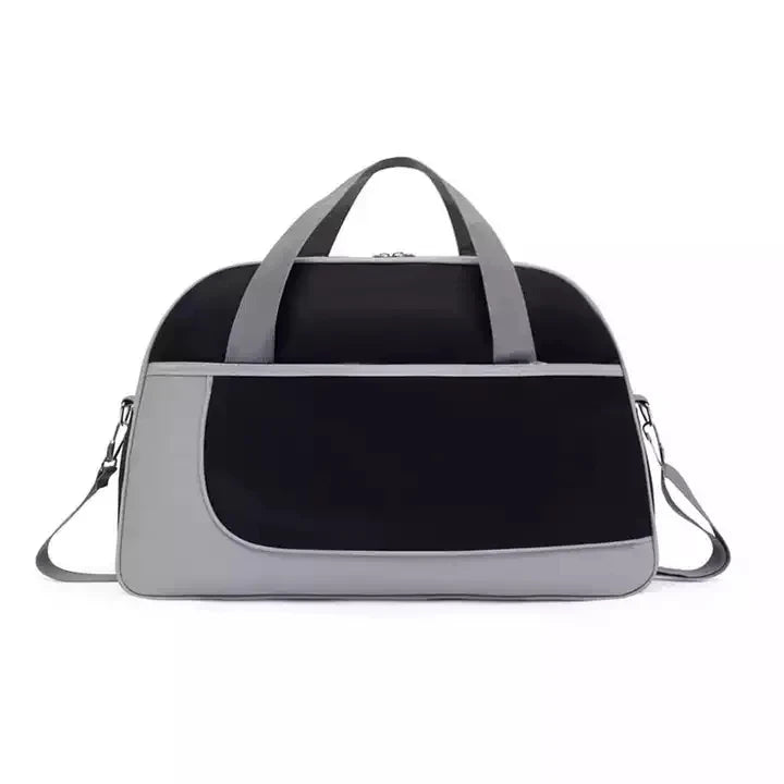 Lilalila Custom Washable Fashion Nylon Zipper Gym Duffle Bag with Shoe Compartment Unisex Small Waterproof Travel Bag