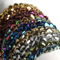 Wholesale Round Plating Hematite Stone 5x6mm Loose Spacer Beads 15-inch Strand for Jewelry Making Diy Bracelet Necklace