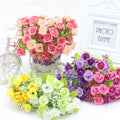 Manufacturer Hot Sale Simulation Flower Masonry Small Rose Bud Bouquets Artificial Plants Artificial Flower for Home Decor