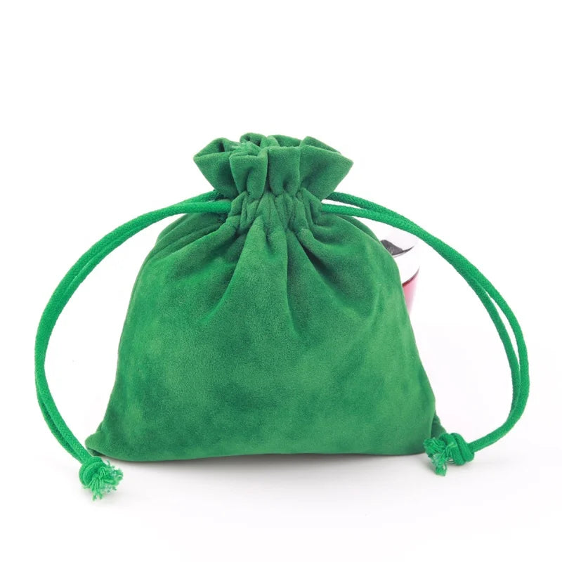 Promotional Reusable Cosmetic Pouch Quilted Velvet Makeup Drawstring Bag