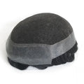 Australian Base Fine Swiss Lace PU Skin Natural Human Hair Men Gray Hair Hairpiece Toupee