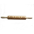 Custom Professional Solid Wood Rolling Pin Laser Carved Santa Elk Design Eco-Friendly Mutoulao Brand for Pastry & Bakery Use