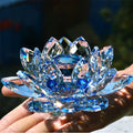 Honor of Crystal Colorful New Gifts Artificial K9 Glass Crystal Lotus Flower Crystal Wedding Gifts Glass Lotus