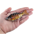 WEIHE 10cm 15g 5 Colors Artificial Hard Fishing Lure Multi-Jointed 7-Sections 6# Treble Hooks for River Lake Stream Sea Fishing