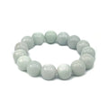 Natural Green Burma Jade Beads Elastic Bracelets Woman  Men Bangle 10 mm 12 mm 14 mm Round
