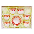 Customized 12pcs Ceramic Turkish Coffee and Arabic Tea Set for Gifts and Special Occasions