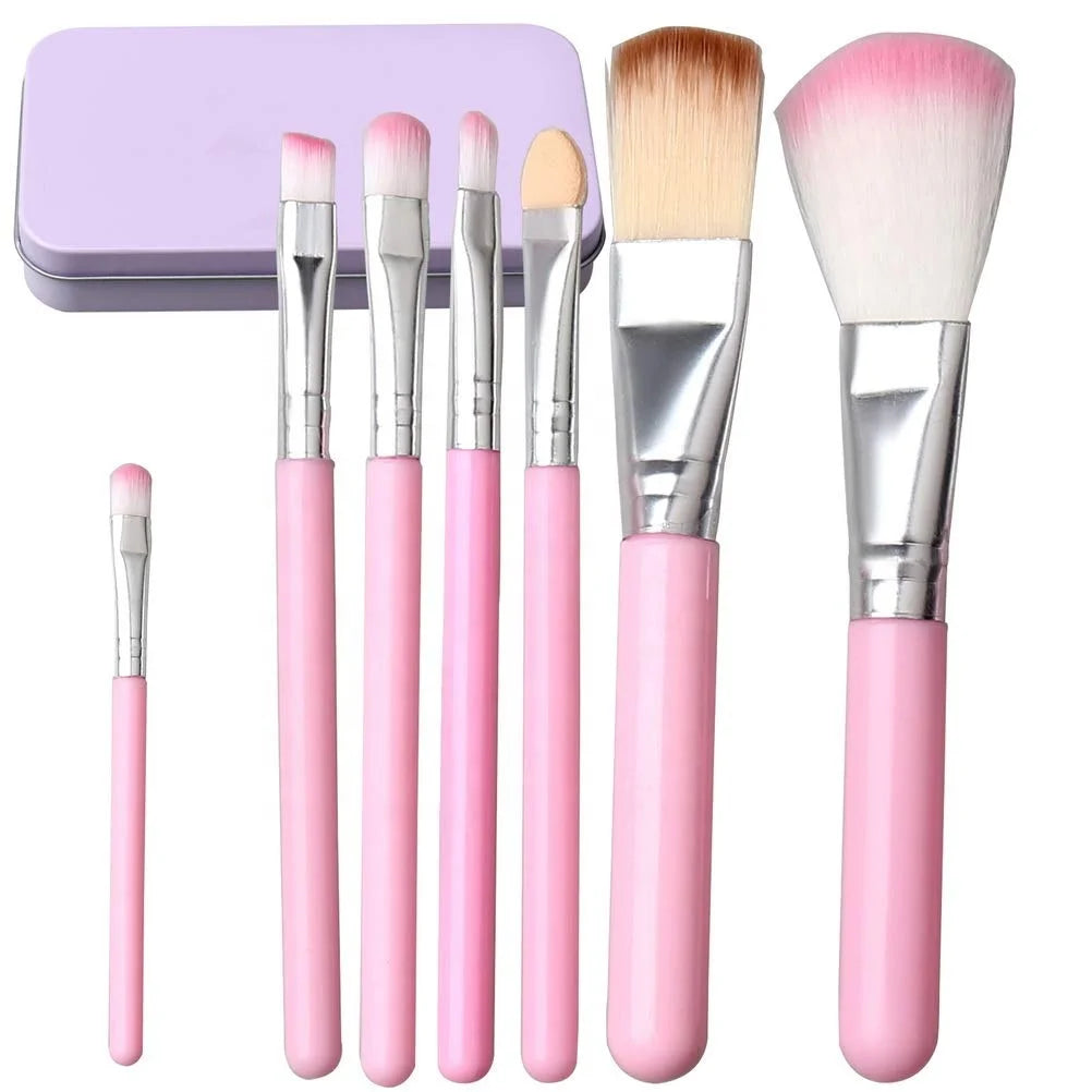 Children Makeup Brushes Yihuale 7Pcs Makeup Brush Set Foundation Eyebrow Eyeliner Brush