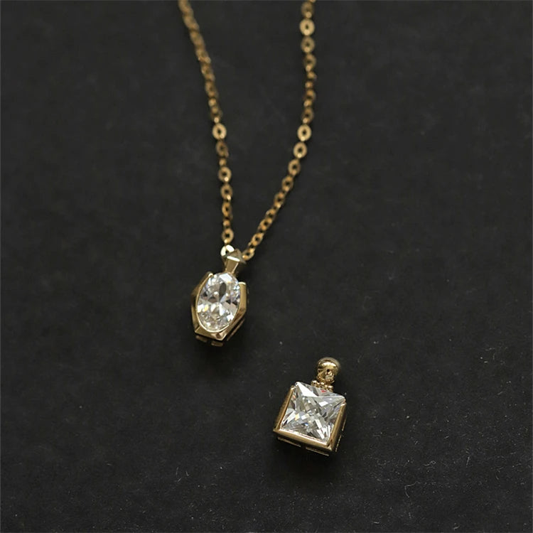 Trendy Fashion Minimalist Jewelry 14K Gold Plated S925 Bottle Pendant Necklace