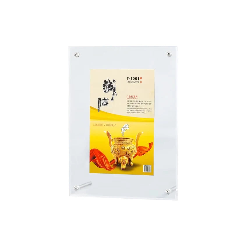 Custom A5 Size Decca Display Meal Price Card Table Printed Menu Display Acrylic/PVC/Plastic Sign Board for Display Racks