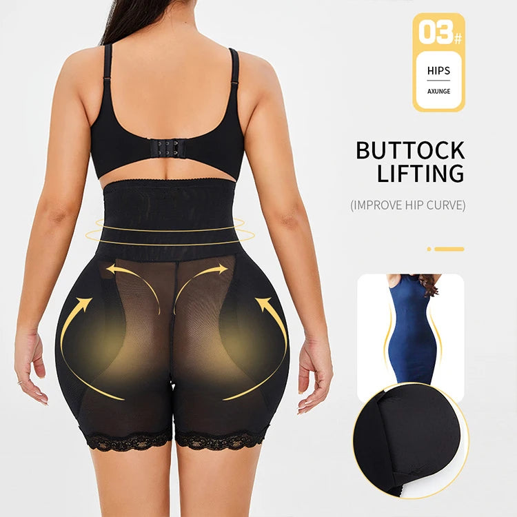 Wholesale Women's Bodysuit High Waist Tummy Control Butt Lifter Panties Fat Abdomen Reduce Lace Shapewear
