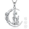 Merryshine Mothers Day Gifts S925 Sterling Silver I love You Mom Mother and Child Pendant Necklace for Mom