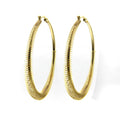 WT-E625 Women Fashion Exaggeration Big Metal Earring Buckle Stainless Steel Real Gold Plated Populared Hollow Steel Earrings