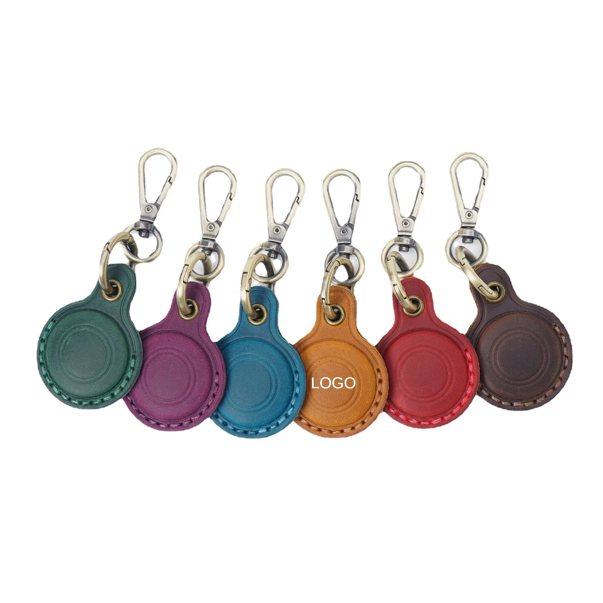 Factory Wholesale Premium Crazy Horse Anti-scratch Genuine Leather Case Keychain Accessories