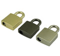 Stock Supply 3 Colors 33 X 20mm Metal square Bag Padlock with No Key