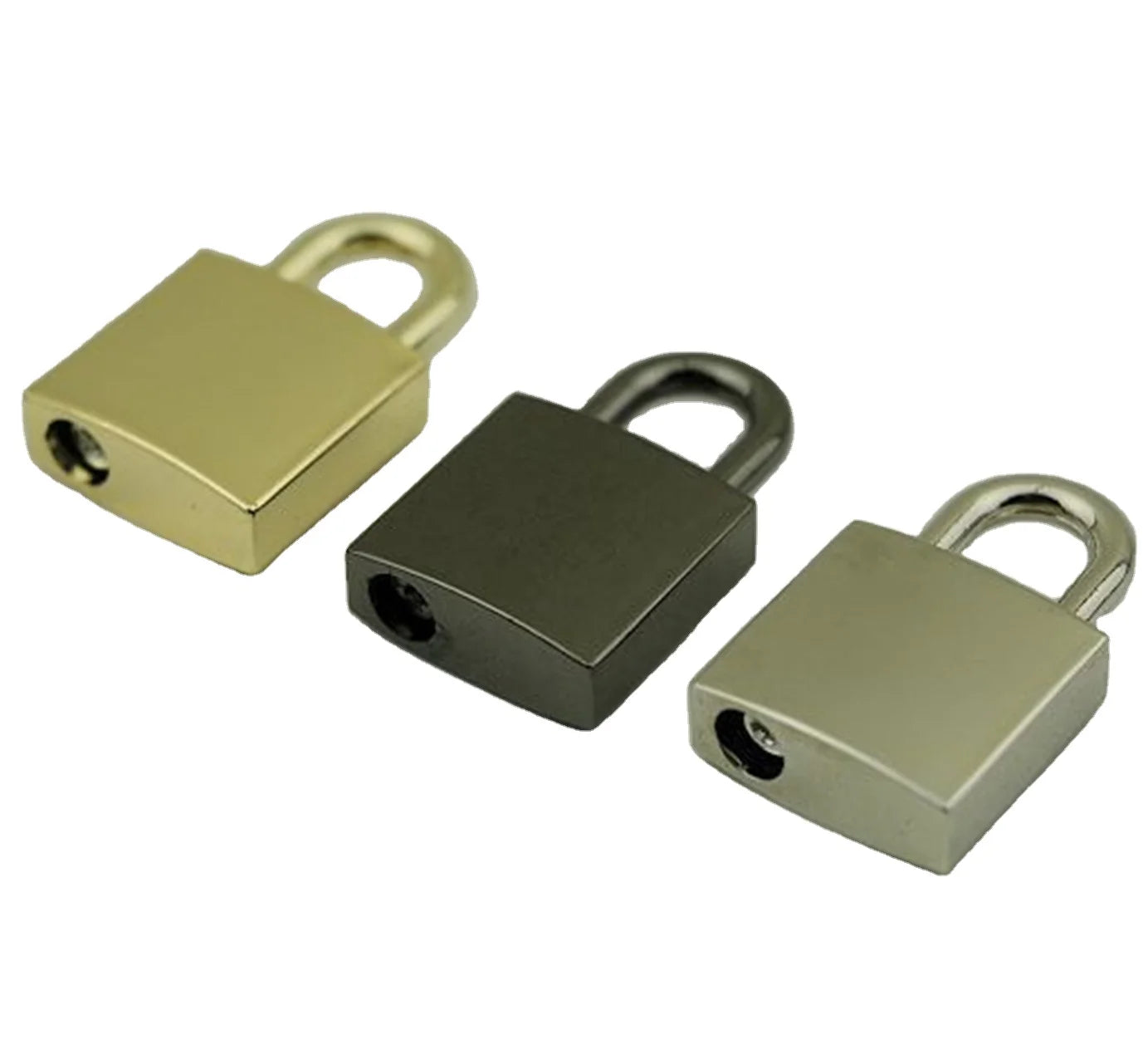 Stock Supply 3 Colors 33 X 20mm Metal square Bag Padlock with No Key