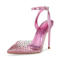 Summer Luxury Diamond Heels Sandals High Heels Ladies Pointed Toe Stilettos Shoes