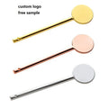 2024 Private Label Metal Makeup Tools Lotion Eye Cream Scoop Spoon Mini 9.9cm Cosmetic Spatula