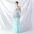 31812# New Heavy Bead Stitching Mesh Ultra Dense Sequin Evening Dress