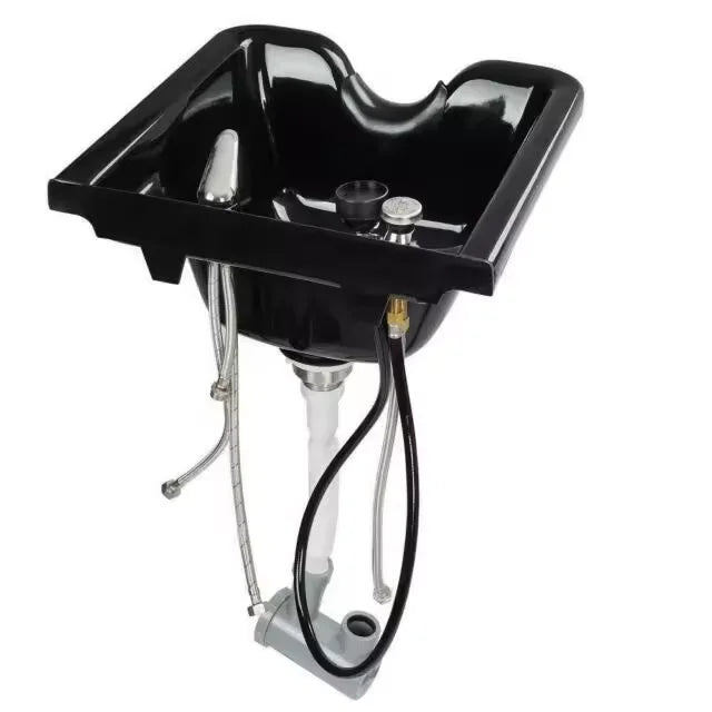 Portable Beauty Salon Shampoo Bowl Hair Basin Wash Unit Portable Sink Adjustable Washing Shampoo Basin for Barber Shop House