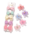5pcs/set Wholesale Net Yarn Hairpin Children Girl Bangs Clip Bow New Design Hair Accessories