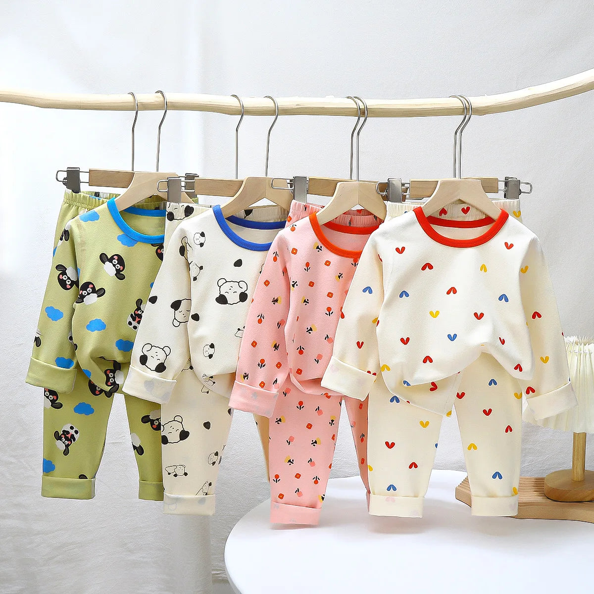 Children's Pajama Set Baby Underwear Boys' Homewear Girls' Long Johns