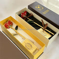 E152- Valentine Gift Gold Dipped Roses Real Flower Colorful Unique Forever Gold Plated Roses for Mother's Day Birthday Gift