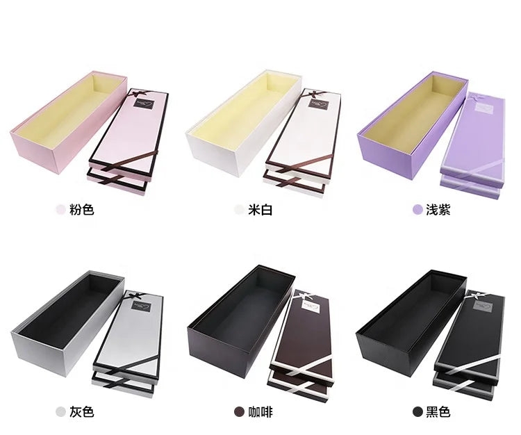 Wholesale Spot Luxury Rectangular Empty Gift Package Cardboard Cajas Para Flores Mom Rose Flower Box Two-Piece Suit