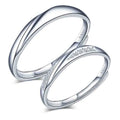 925 Silver Resizable Couple Rings for Men and Women Romantic Style for Wedding Party and Anniversary