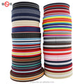 25mm 1 Inch Color Striped Polyester Blend Jacquard Elastic Waist Belt Strap for Garment Accessories