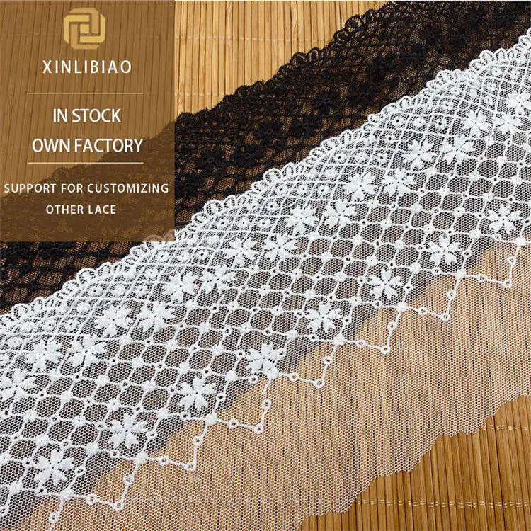 Milk Silk Mesh Lace Dress Cuff Accessories Mesh Cloth Barcode Embroidery Dress Accessories Water Soluble Lace